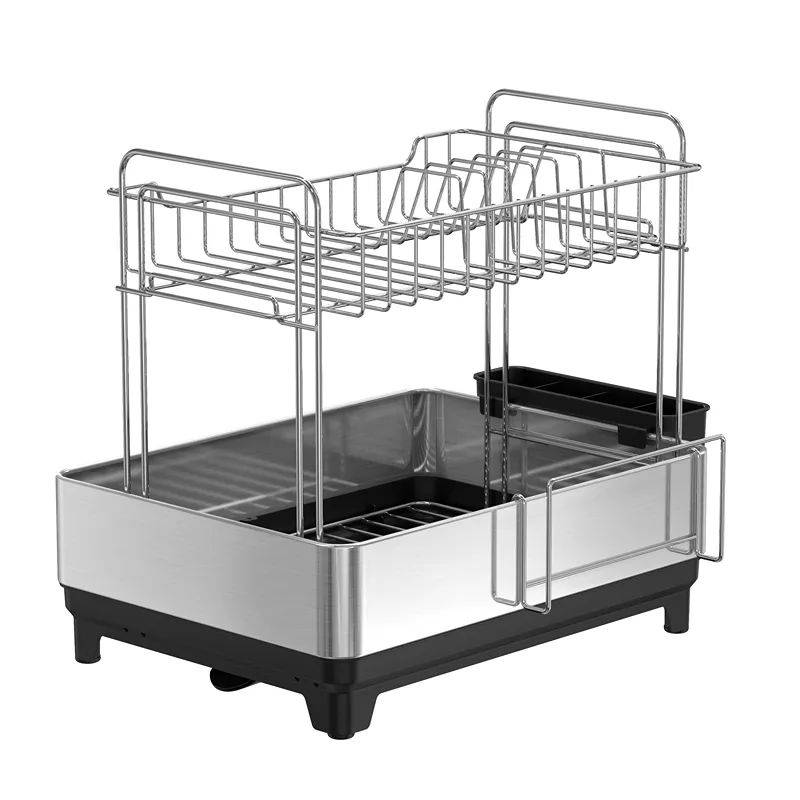 Weva Tidy Anti-Rust Dish Rack – 59x32x37 cm – Steel/Black product thumbnail 4