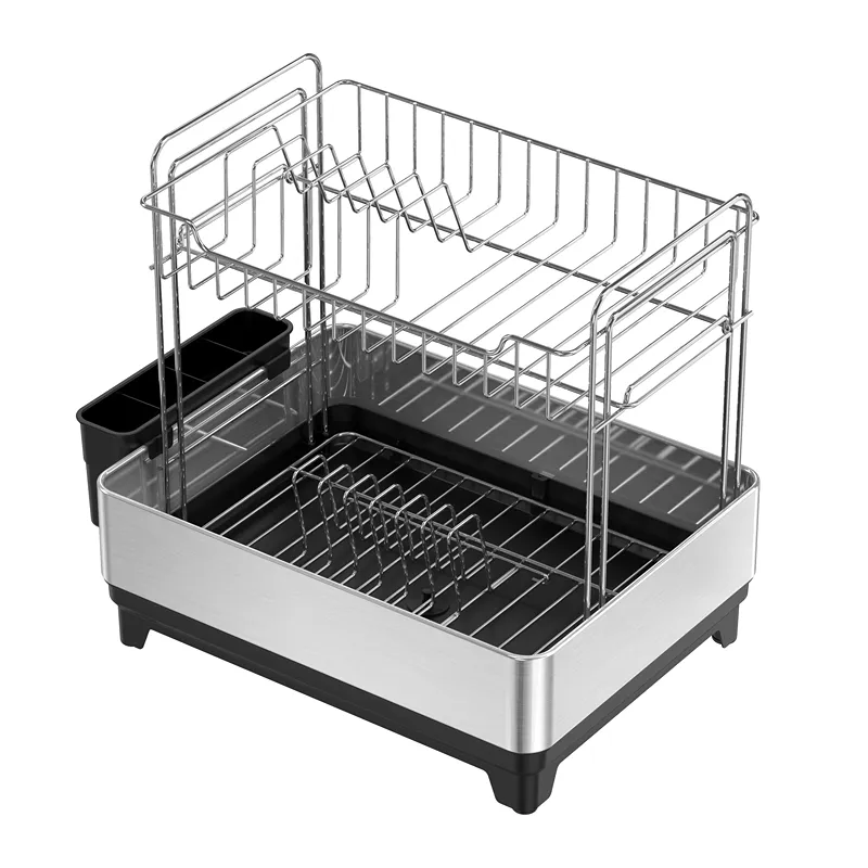Weva Tidy Anti-Rust Dish Rack – 59x32x37 cm – Steel/Black product thumbnail 5