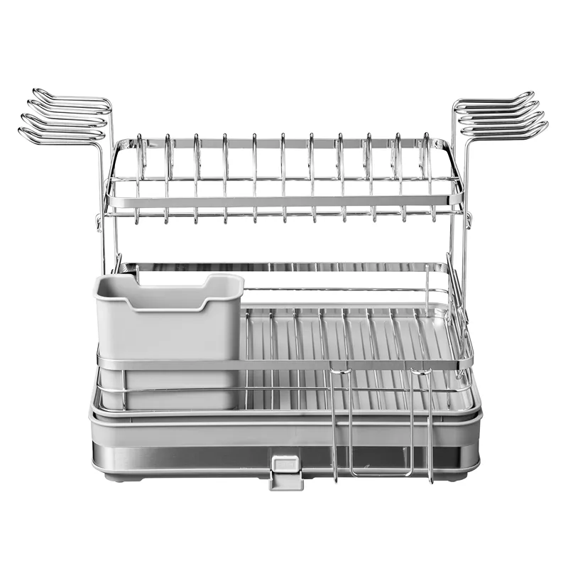 Weva Clara Dish Rack – Adjustable with Cup Holder – Steel/Grey product thumbnail 3