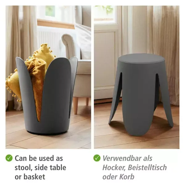 Wenko Comiso Bathroom Stool - Antracite product thumbnail 2