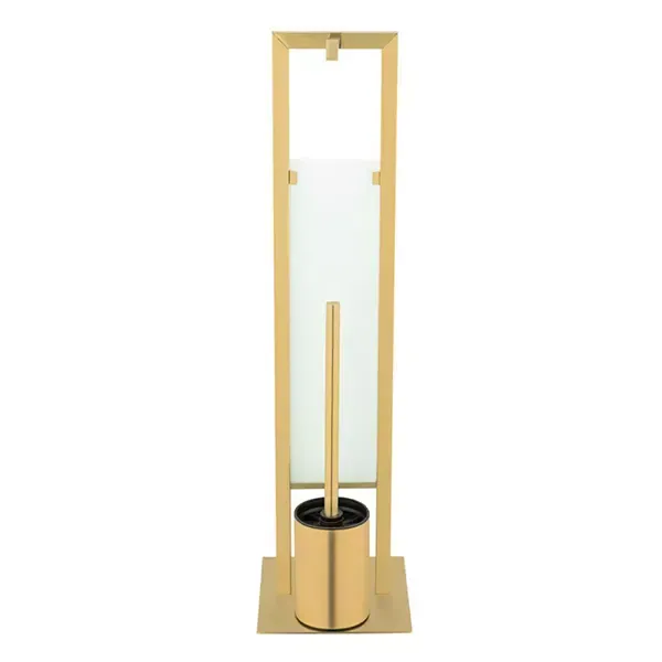 Wenko "Rivalta" Standing Toilet Paper Holder & Toilet Brush - Stainless Steel - Gold product thumbnail 3