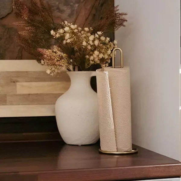 Wenko Gina Kitchen Roll Holder - Gold product thumbnail 3