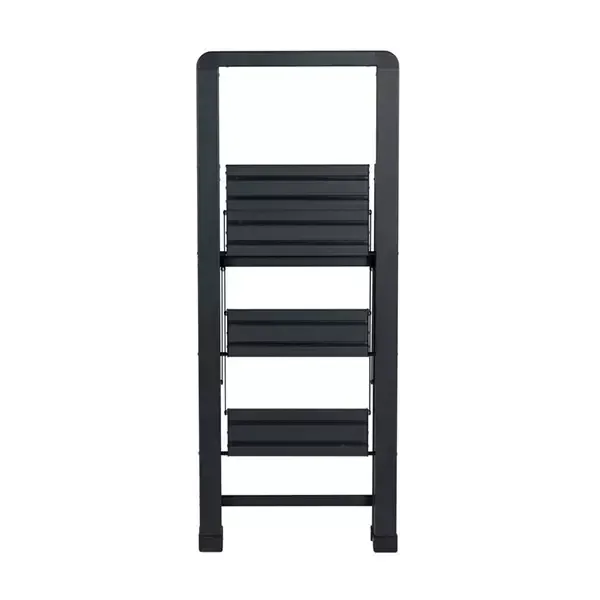 Wenko Alu-Smart Folding Stepladder 3-Step Household Ladder - Aluminum - Black product thumbnail 6