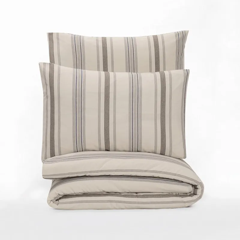 Nova Home Neoma Yarn Dyed Duvet Cover Set -Poly Cotton - Mink (Available In Sizes) product thumbnail 3