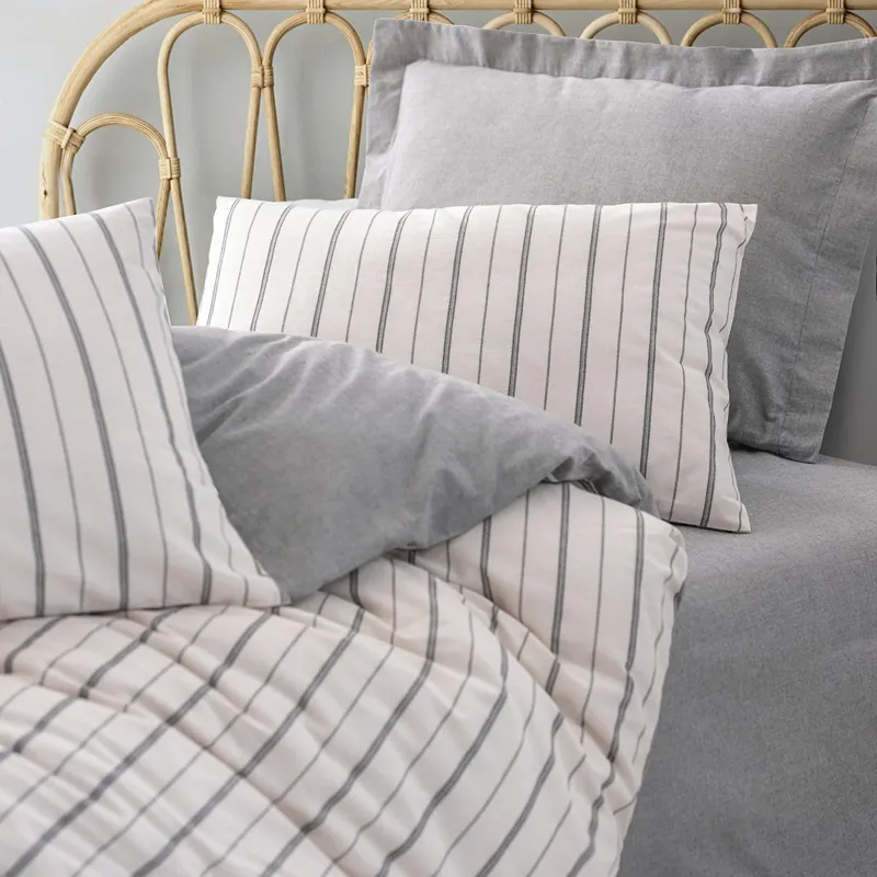 Nova Home Unus Yarn Dyed Duvet Cover Set -Poly Cotton - Grey (Available In Sizes) product thumbnail 2