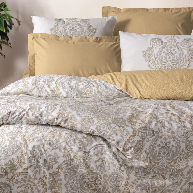Nova Home Najva Bohemian Printed Duvet Cover Set - 100% Cotton - King & Super King - 4 Pcs - Mustard product thumbnail 2