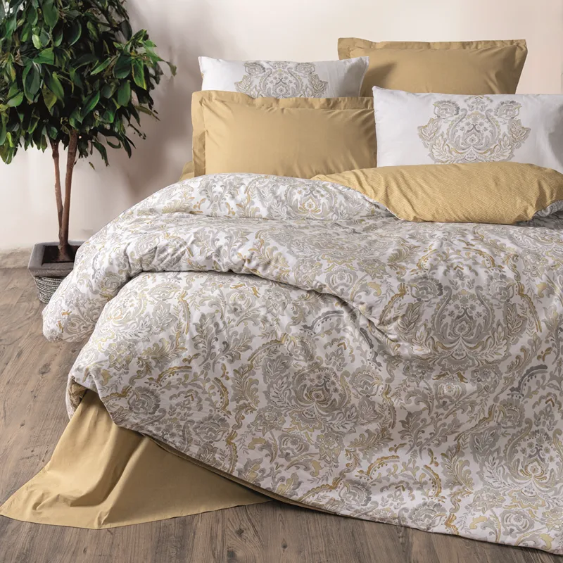 Nova Home Najva Bohemian Printed Duvet Cover Set - 100% Cotton - King & Super King - 4 Pcs - Mustard product thumbnail 4
