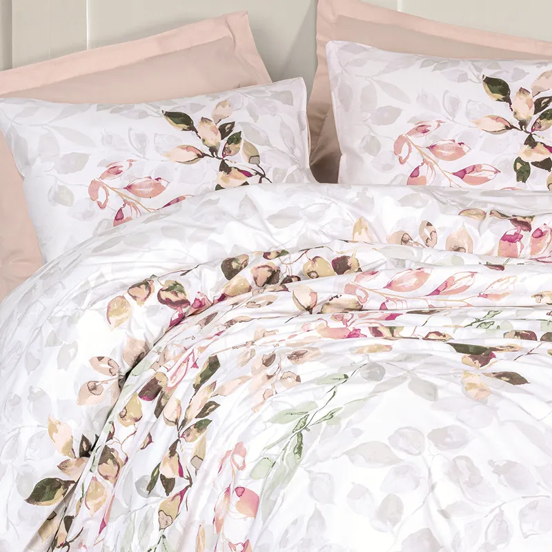 Nova Home Brice Printed Duvet Cover Set - 100% Cotton - Beige (Available In Sizes) product thumbnail 2