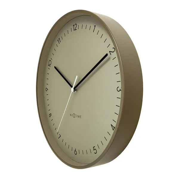 Nextime "Berlin L" Metal Wall Clock - 40 Cm - khaki product thumbnail 3