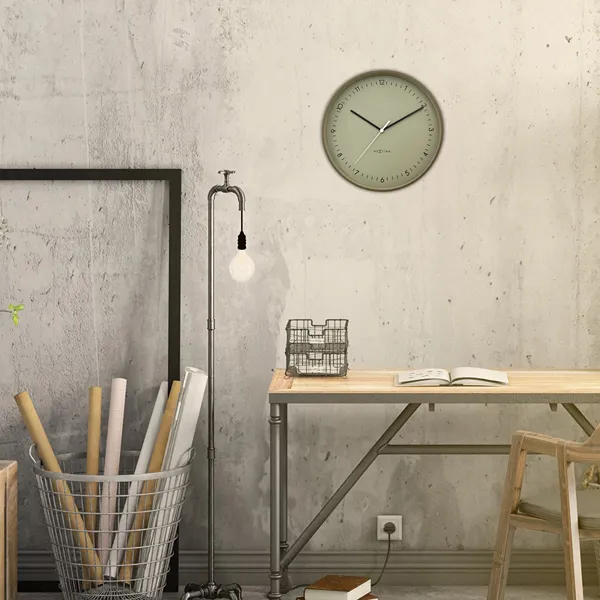 Nextime "Berlin L" Metal Wall Clock - 40 Cm - khaki product thumbnail 4
