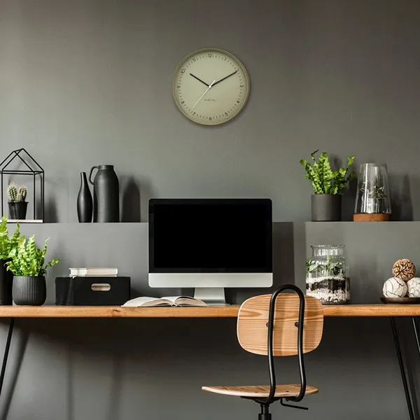 Nextime "Berlin L" Metal Wall Clock - 40 Cm - khaki product thumbnail 5