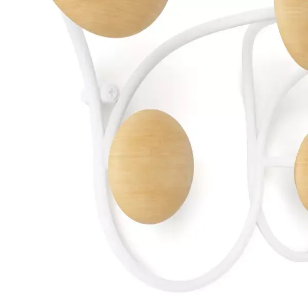 Umbra "Dotsy" 7 Wall Hook - Wood - White & Beige product thumbnail 4
