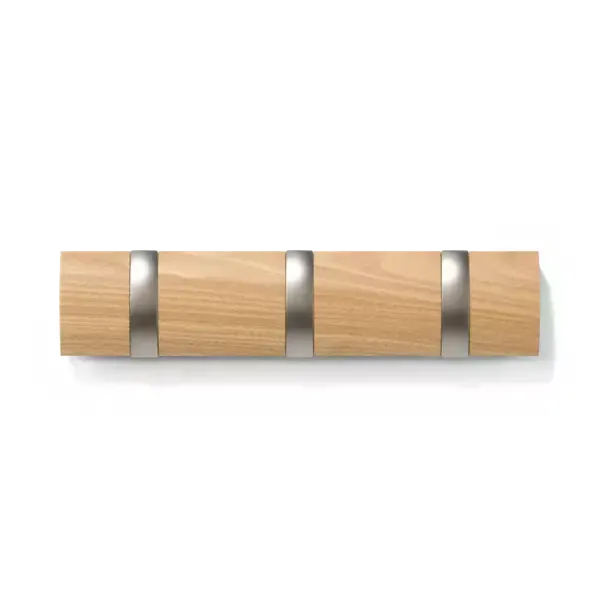 Umbra Flip 3 Hooks Wall Rail - Natural product thumbnail 4