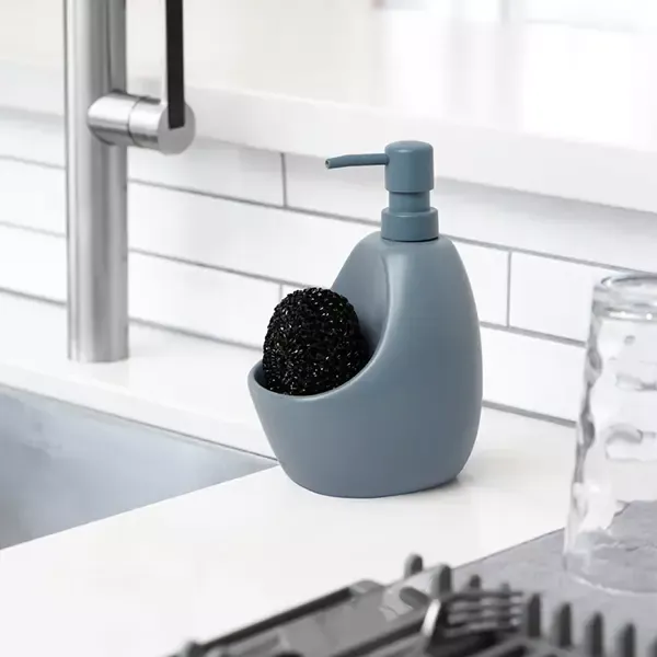 Umbra Joey Soap Dispenser With Sponge Caddy - Slate Blue product thumbnail 2