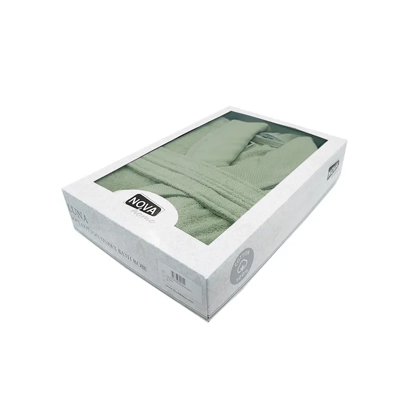 Nova Home Luna Unisex Bathrobe (1 Piece) - 100% Cotton - Olive (Available in sizes) product thumbnail 5