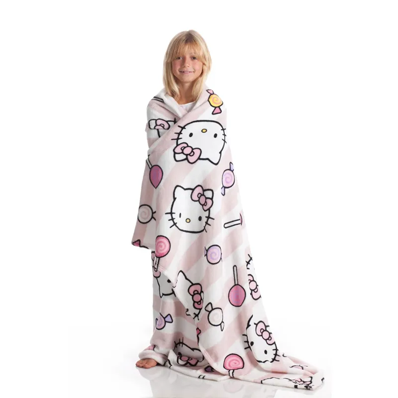 Kanguru Hello Kitty Kids' Plaid - 130x170 Cm - Pink product thumbnail 3