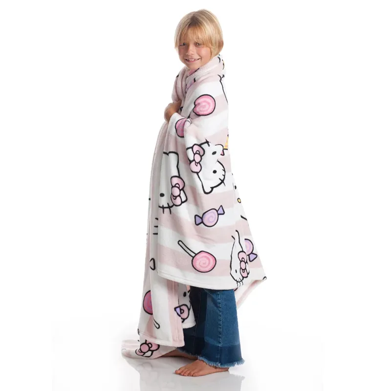 Kanguru Hello Kitty Kids' Plaid - 130x170 Cm - Pink product thumbnail 4
