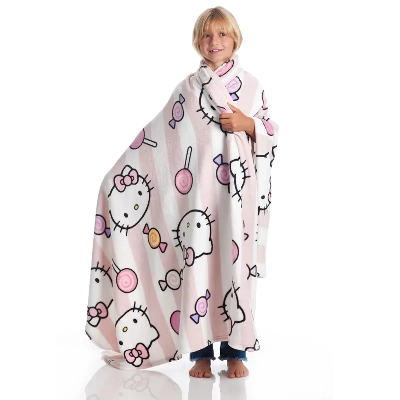 Kanguru Hello Kitty Kids' Plaid - 130x170 Cm - Pink product thumbnail 5