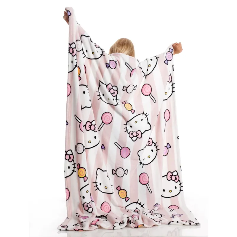 Kanguru Hello Kitty Kids' Plaid - 130x170 Cm - Pink product thumbnail 6