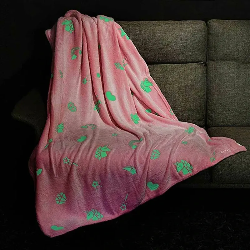 Kanguru Glow Unicorn Kids' Plaid - 130x150 Cm - Pink product thumbnail 5