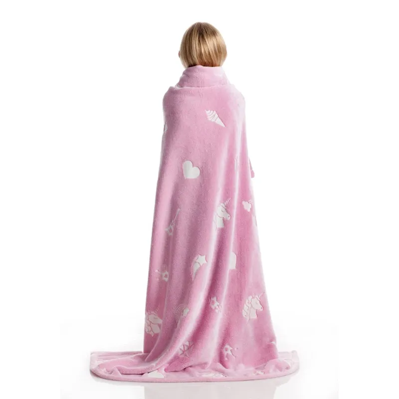 Kanguru Glow Unicorn Kids' Plaid - 130x150 Cm - Pink product thumbnail 6