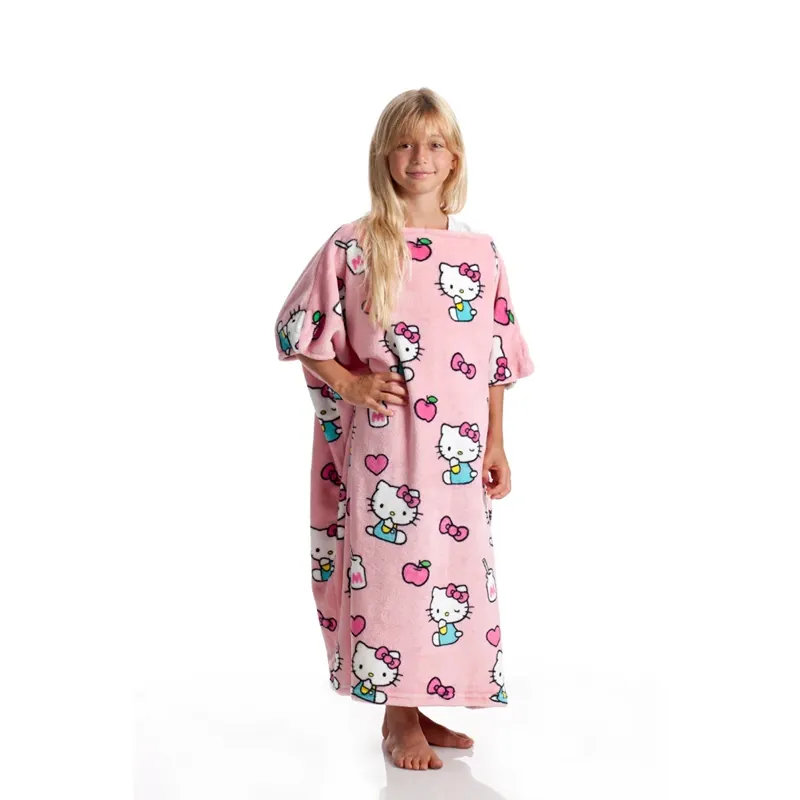 Kanguru Momonga Hello Kitty Kids' Wearable Blanket - 80x90 Cm - Pink product thumbnail 4