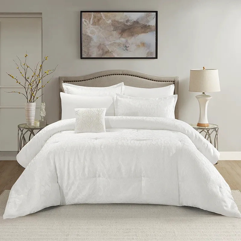 Nova Home Maximos Jacquard Comforter Set - King & Super King - 7 Pcs - Ivory product thumbnail 4