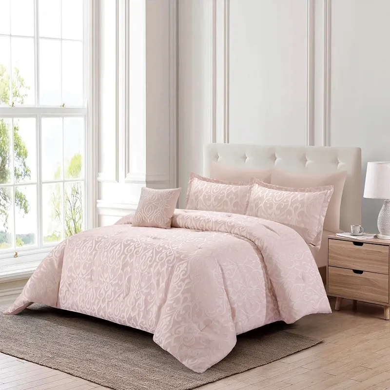 Nova Home Maximos Jacquard Comforter Set - King & Super King - 7 Pcs - Rose product thumbnail 3