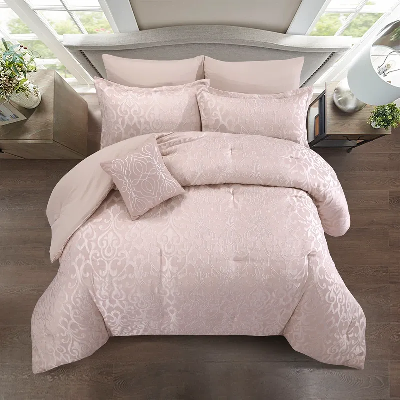 Nova Home Maximos Jacquard Comforter Set - King & Super King - 7 Pcs - Rose product thumbnail 4