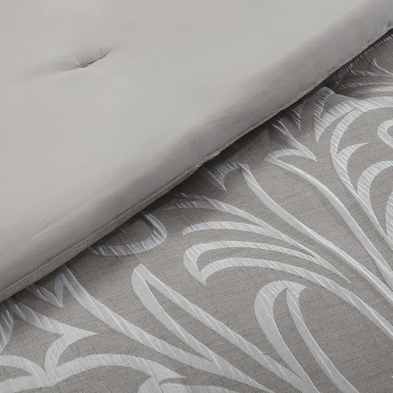 Nova Home Clark Jacquard Comforter Set - King & Super King - 7 Pcs - Taupe product thumbnail 4