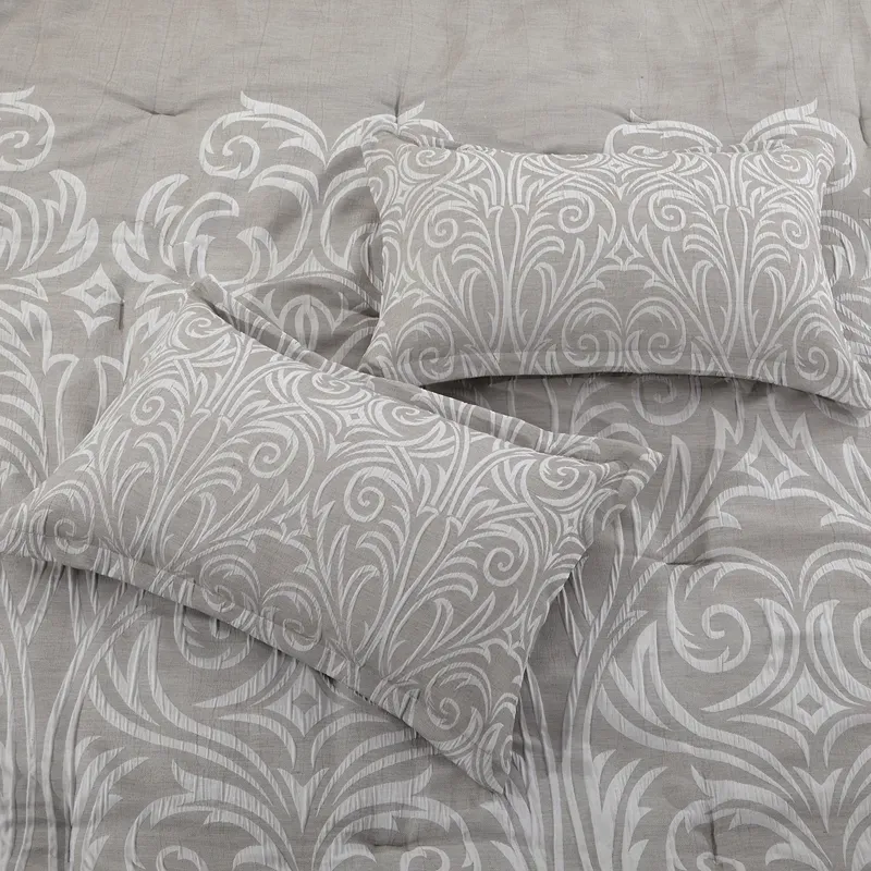 Nova Home Clark Jacquard Comforter Set - King & Super King - 7 Pcs - Taupe product thumbnail 5