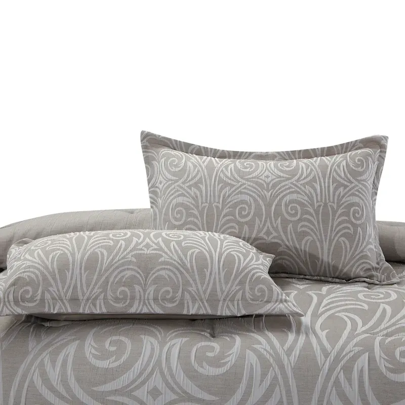 Nova Home Clark Jacquard Comforter Set - King & Super King - 7 Pcs - Taupe product thumbnail 8