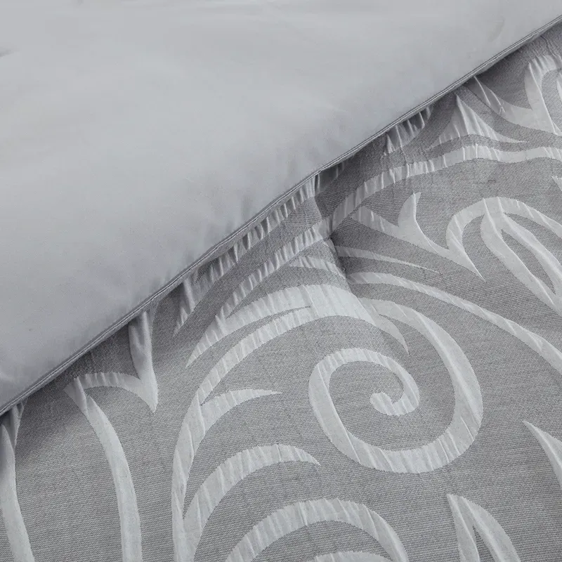 Nova Home Clark Jacquard Comforter Set - King & Super King - 7 Pcs - Grey product thumbnail 4