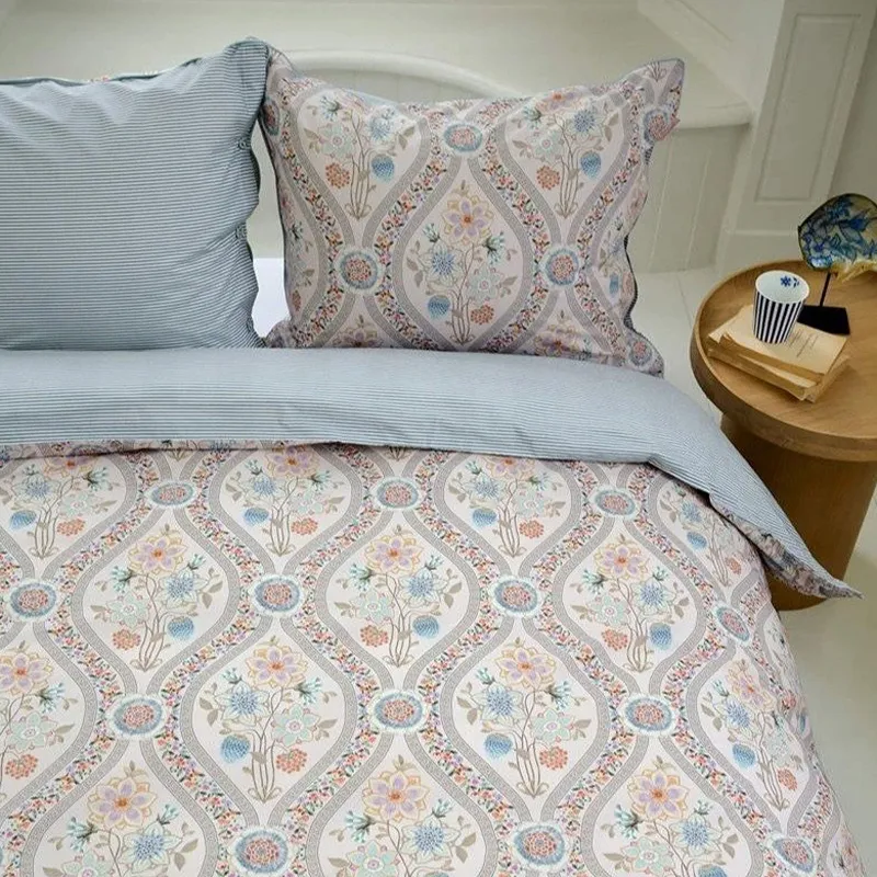 Bedding House Ornamento Ramo Duvet Cover Set - 100% Cotton - 200 Thread - King & Super King - 3 Pcs - White product thumbnail 6