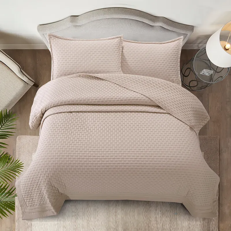 Nova Home Sonic Pre Washed Summer Bed Spread Set - Taupe (Available In Sizes) product thumbnail 9