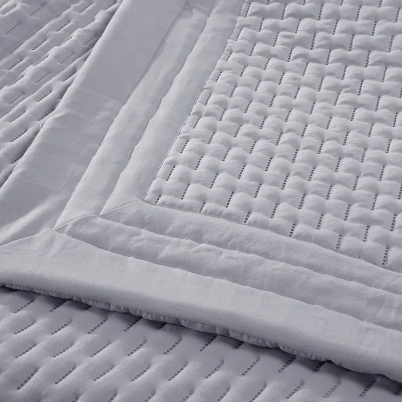 Nova Home Sonic Pre Washed Summer Bed Spread Set - Grey (Available In Sizes) product thumbnail 4