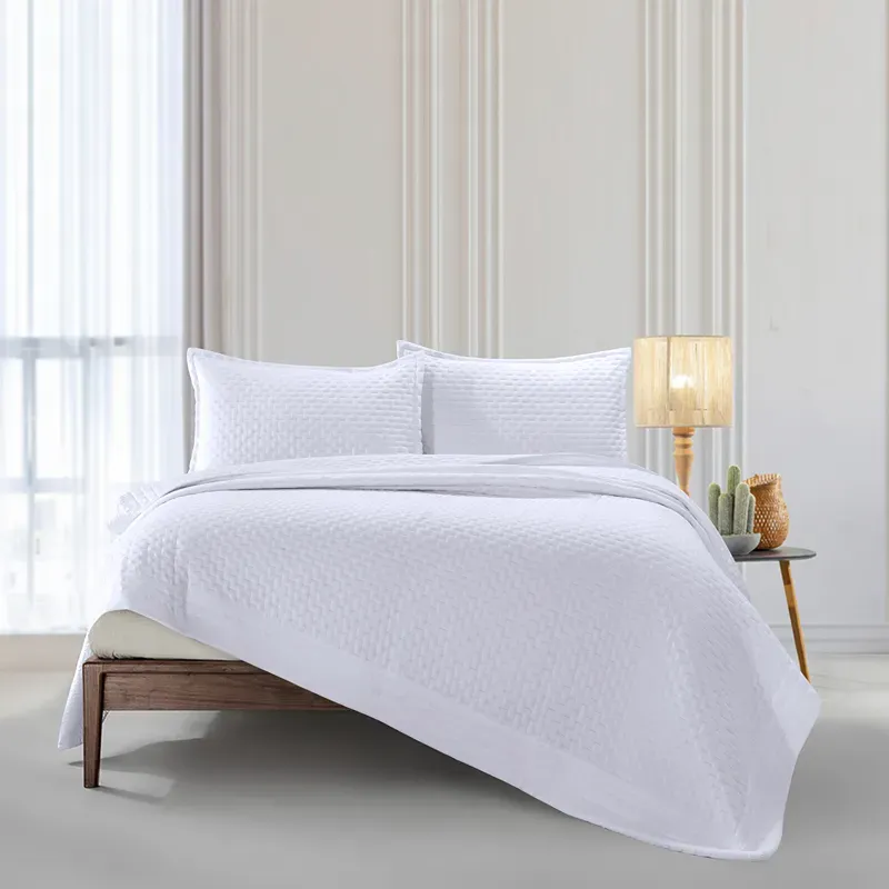 Nova Home Sonic Pre Washed Summer Bed Spread Set - White (Available In Sizes) product thumbnail 6
