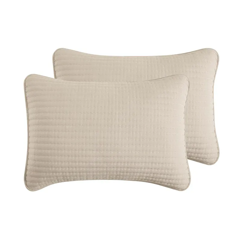 Nova Home Aurelia Pre Washed Summer Bed Spread Set - Beige (Available In Sizes) product thumbnail 5