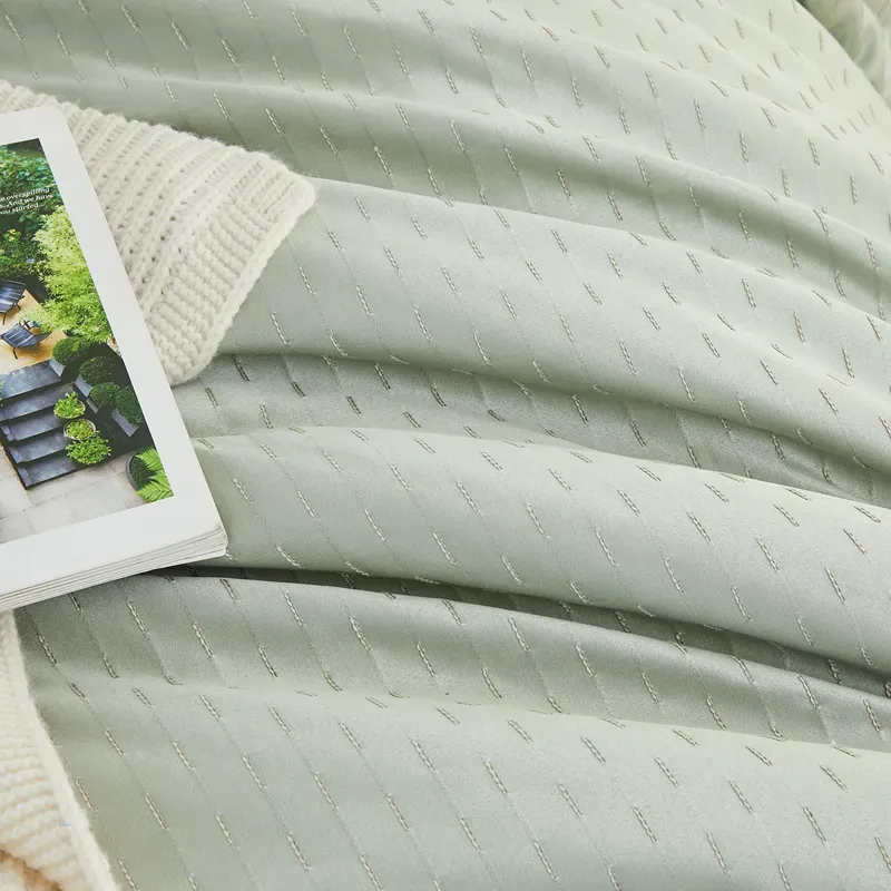 Nova Home Galileo Jacquard Comforter Set - King & Super King - 8 Pcs - Green product thumbnail 5