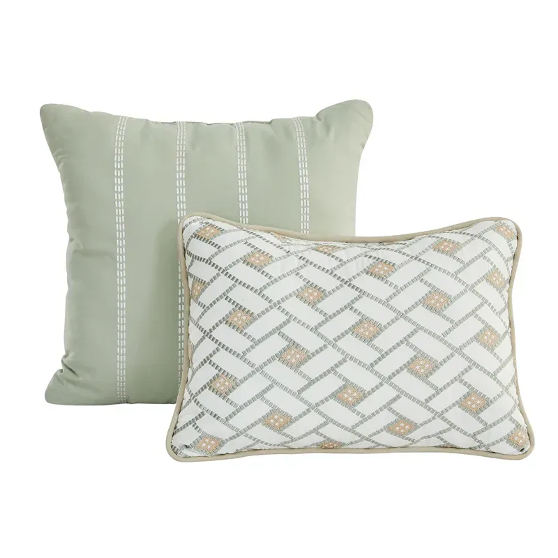Nova Home Galileo Jacquard Comforter Set - King & Super King - 8 Pcs - Green product thumbnail 7