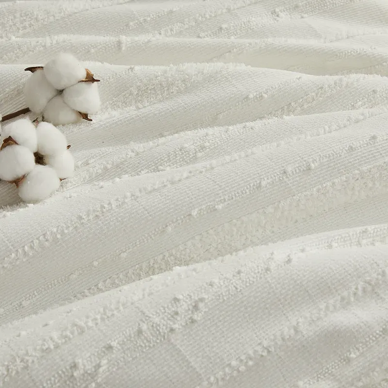 Nova Home Liz Tufted Jacquard Comforter Set - White (Available In Sizes) product thumbnail 4