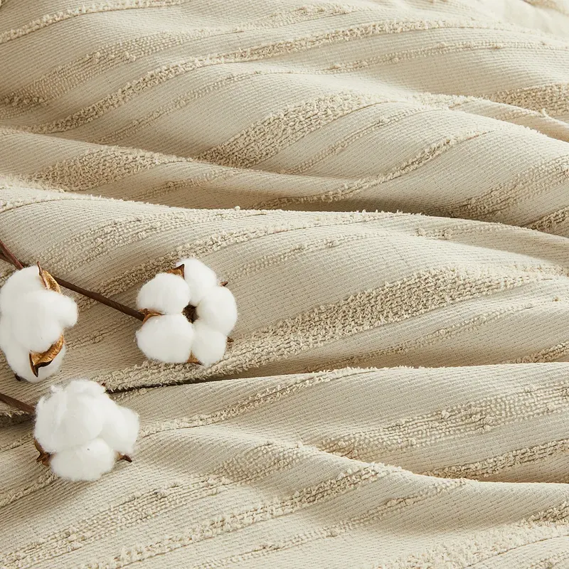 Nova Home Liz Tufted Jacquard Comforter Set - Sand (Available In Sizes) product thumbnail 4