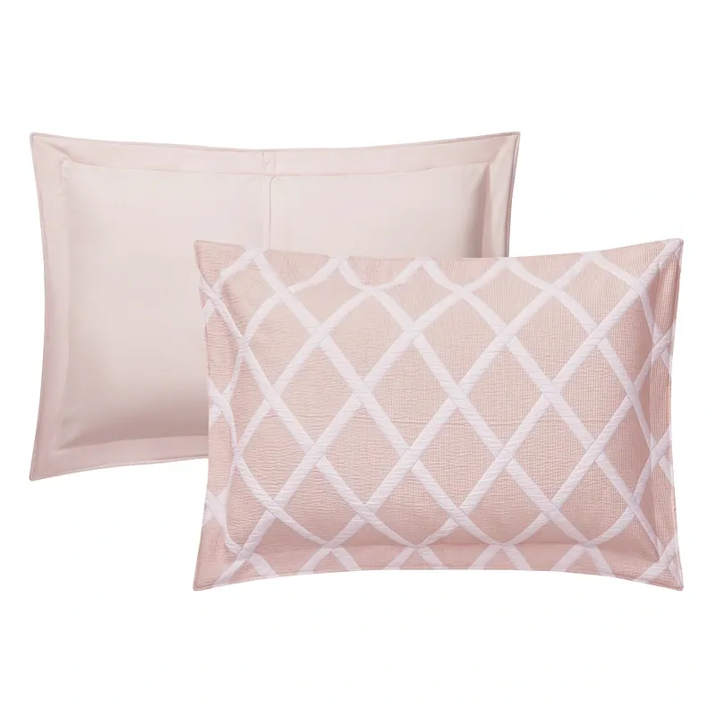 Nova Home Valook Poly Cotton Jaquard Reversible Bed Spread Set - Pink (Available In Sizes) product thumbnail 8