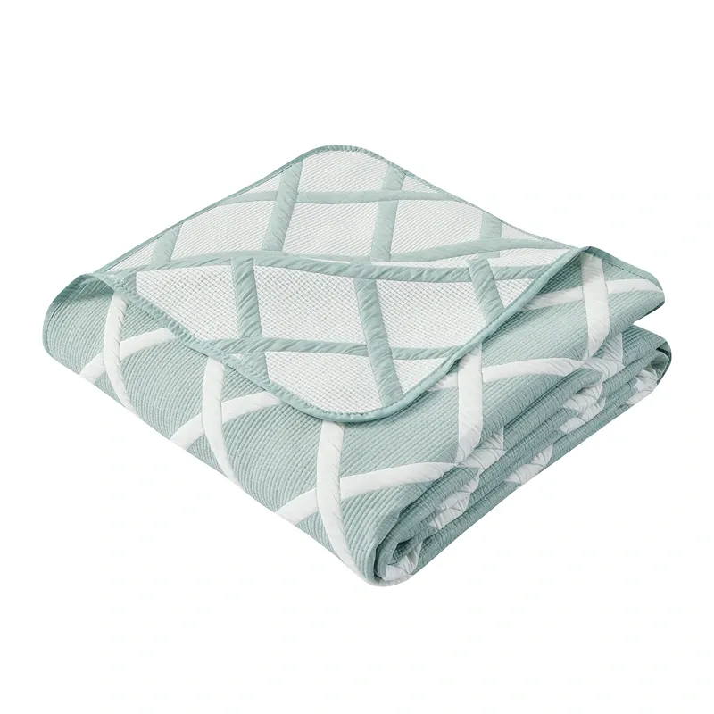 Nova Home Valook Poly Cotton Jaquard Reversible Bed Spread Set - Jade (Available In Sizes) product thumbnail 5
