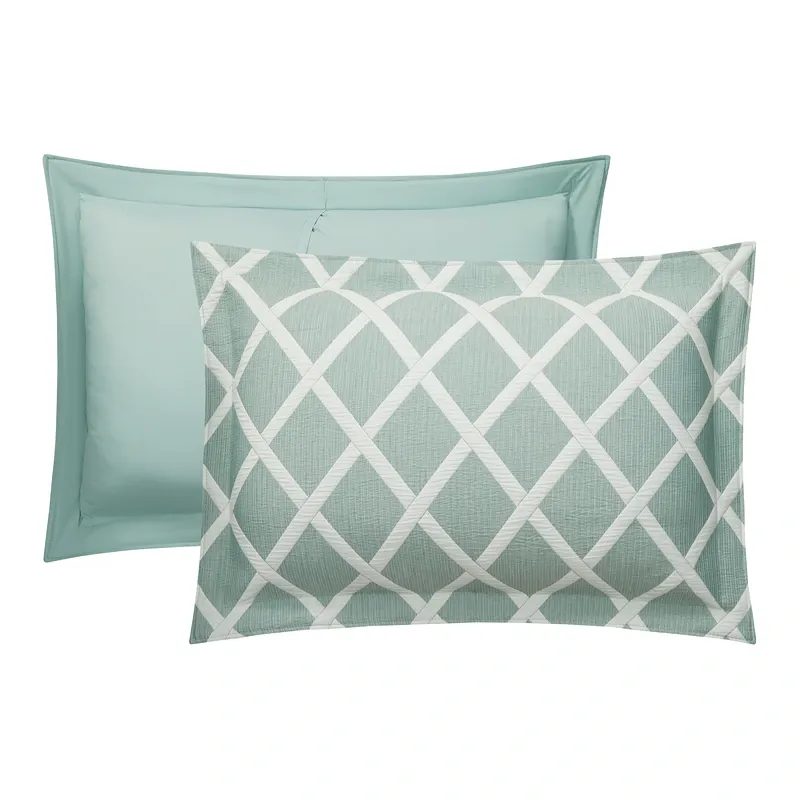 Nova Home Valook Poly Cotton Jaquard Reversible Bed Spread Set - Jade (Available In Sizes) product thumbnail 8