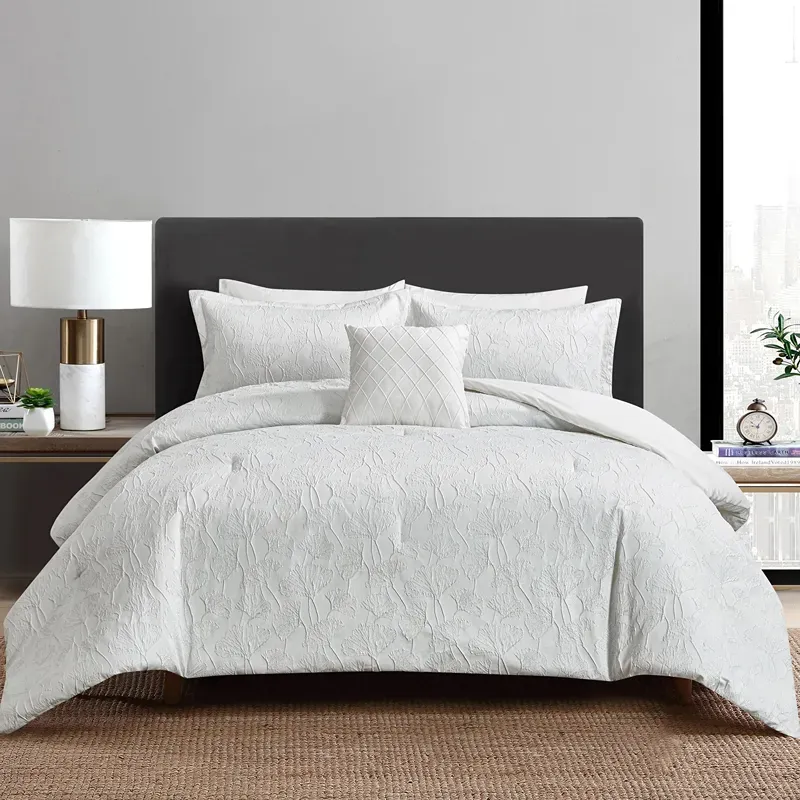 Nova Home Bibisara Jacquard Comforter Set - King & Super King - 7 Pcs - Ivory product thumbnail 3