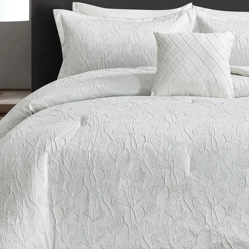Nova Home Bibisara Jacquard Comforter Set - King & Super King - 7 Pcs - Ivory product thumbnail 4