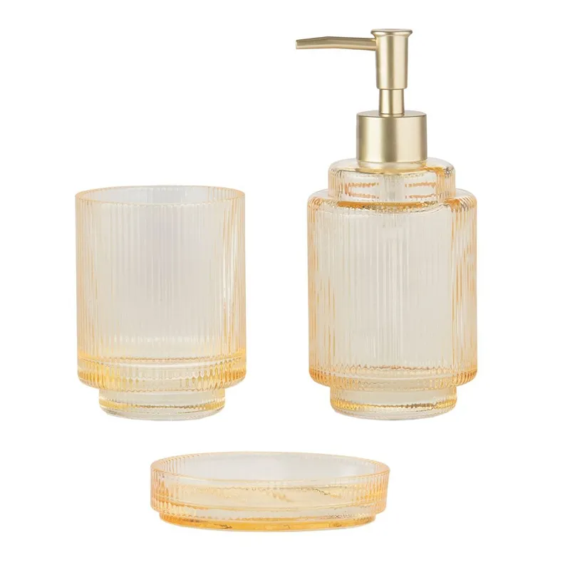 Andrea Vintage Soap Dish - Yellow Glass product thumbnail 3