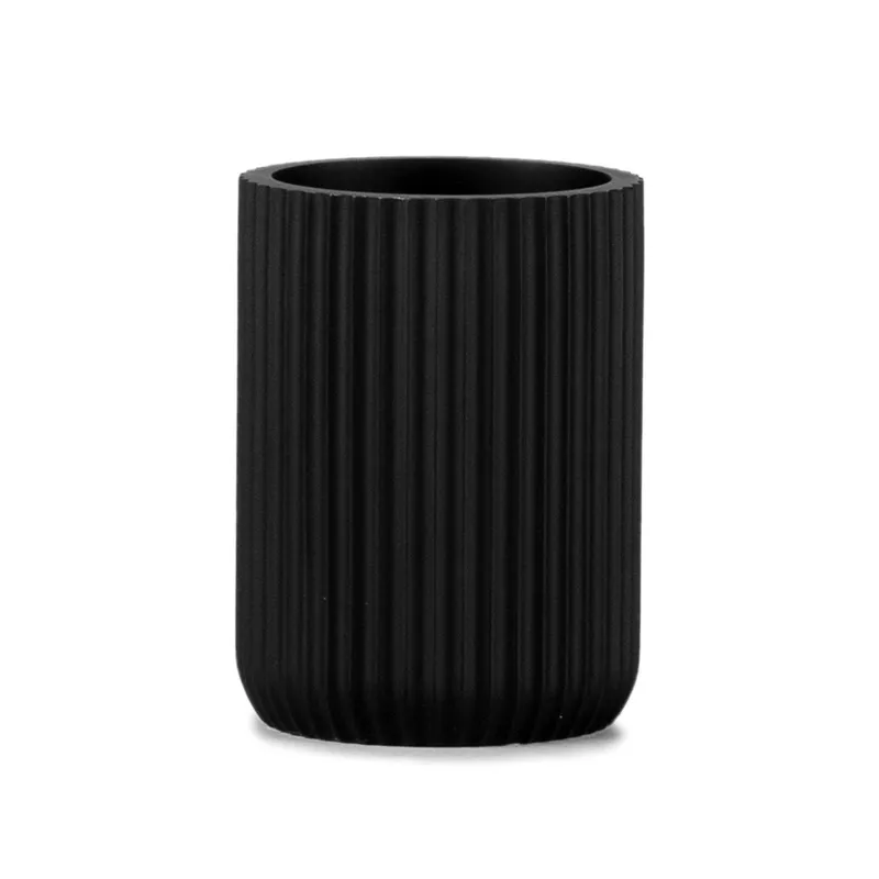 Andrea Black Toothbrush Holder with Stripes product thumbnail 4