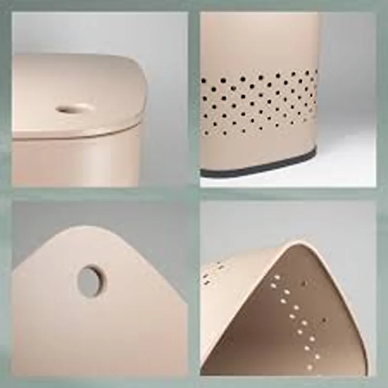 Kela Malaga Seat Metal Laundry Basket - Beige product thumbnail 3